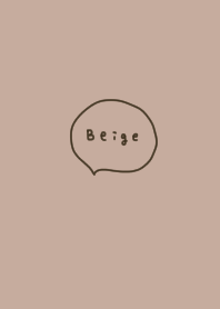 ベージュ。手書きシンプル。
