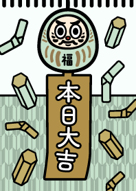 Daruma that brings happiness/Light Mint