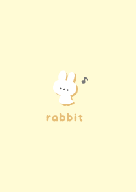 กระต่าย5 โน้ตดนตรี [สีเหลือง]