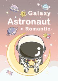 浩瀚宇宙 可愛寶貝太空人 浪漫漸層 日落