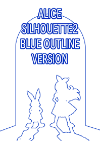 ALICE SILHOUETTE2 BLUE OUTLINE VERSION
