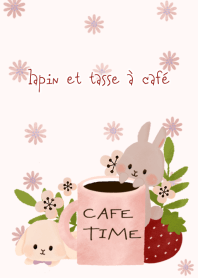 Cute rabbit cafe time