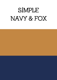 Simple navy & fox.