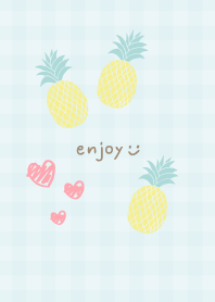 Pineapple heart check29 from Japan