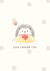 Hedgehog and omelet rice -beige- 2