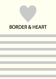 BORDER & HEART -GRAY+IVORY-
