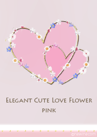 Elegant cute love flower pink