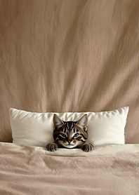 療癒趣味蓋棉被貓咪-三花貓 1E 奶油色