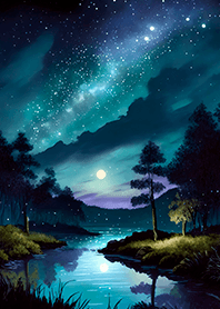 Beautiful starry night view#793