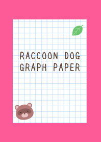 RACCOON DOG GRAPH PAPER-FLASHY PINK