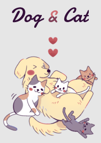 Animal 006-2 (dog+cat/Black/Gray)