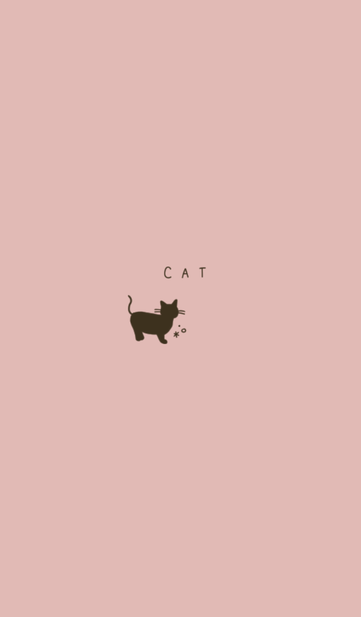 Line クリエイターズ着せかえ ピンクベージュと猫 ブラウン