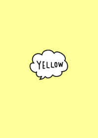 Yellow and speech bubble + cute