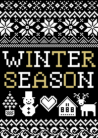 Winter Season -Nordic Pattern- Black Ver
