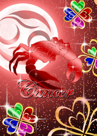 Cancer -Clover Moon Red-