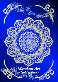 マンダラアート -Gold & Blue-