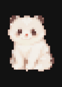 Tema Panda Pixel Art BW 02
