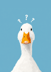 Curious Duck & Sky Blue Texture Art