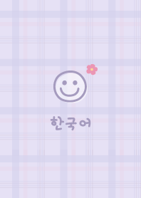 Korea Plaid<Flower>purple