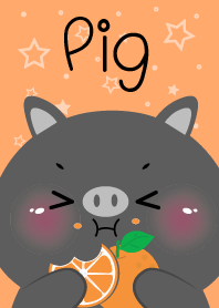 Black Pig Love Orange Theme
