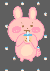 粉色生物與珍奶