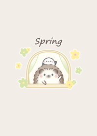Hedgehog and Shimaenaga -spring- brown