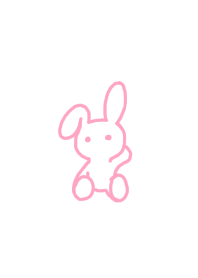 かしこいうさぎ　ピンク  【シンプル】