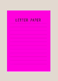 COLLAR LETTER PAPER-NEON PI...