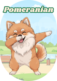Fluffy Pomeranian (Brown 01)