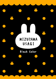 Polka dots Rabbit / Black& Neon Orange