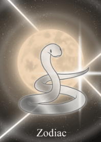 Zodiac snake and moon JPN