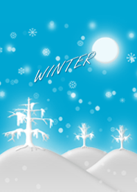 Winter scene with snow