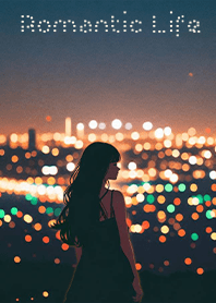 ฉากกลางคืน - ผู้หญิงกำลังมองเมือง 1