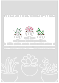 Succulents J-light gray (bw3)