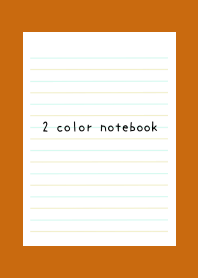 2 COLOR NOTEBOOKj-LB&YEL GR-TERRACOTTA