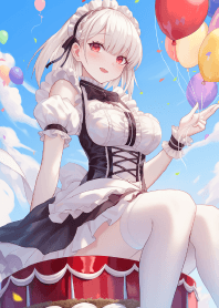 The maid eats the cake 4