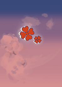 Red : Sky and clover