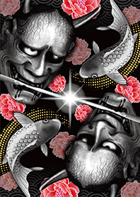 带来好运✨般若面具和锦鲤