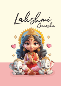 Lakshmi & Ganesha cute : money and love