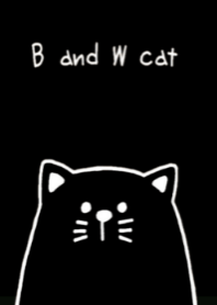 B and W cat