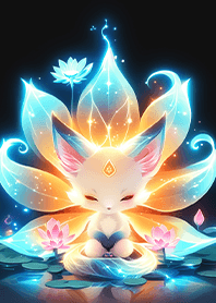 ⭐尊貴的藍金蓮花九尾狐神❤️