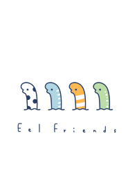 Eel Friends (col)/white navy.