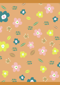 花と葉っぱ 茶色