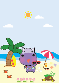 Simple cute hippo theme (JP)