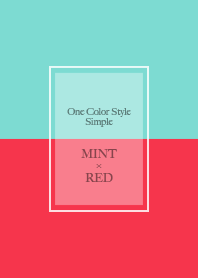 One-color style/mint x red