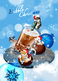 Tapioca Christmas tea with Shiba dogs11
