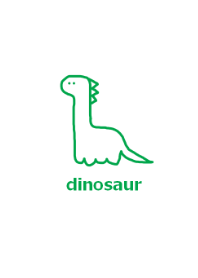simple dinosaur (green)