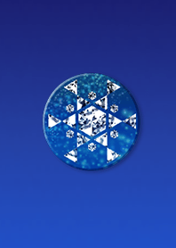 Lucky crystal button blue