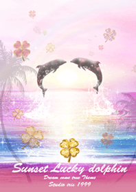 運気上昇✨Sunset lucky clover Dolphin3