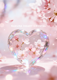 Cherry Blossom Heart Crystal